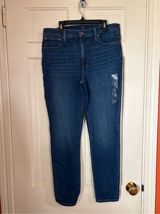 J. Crew Denim - Crew 9’ Mid Rise  Skinny Jeans Size 30 Dark Blue Wash New